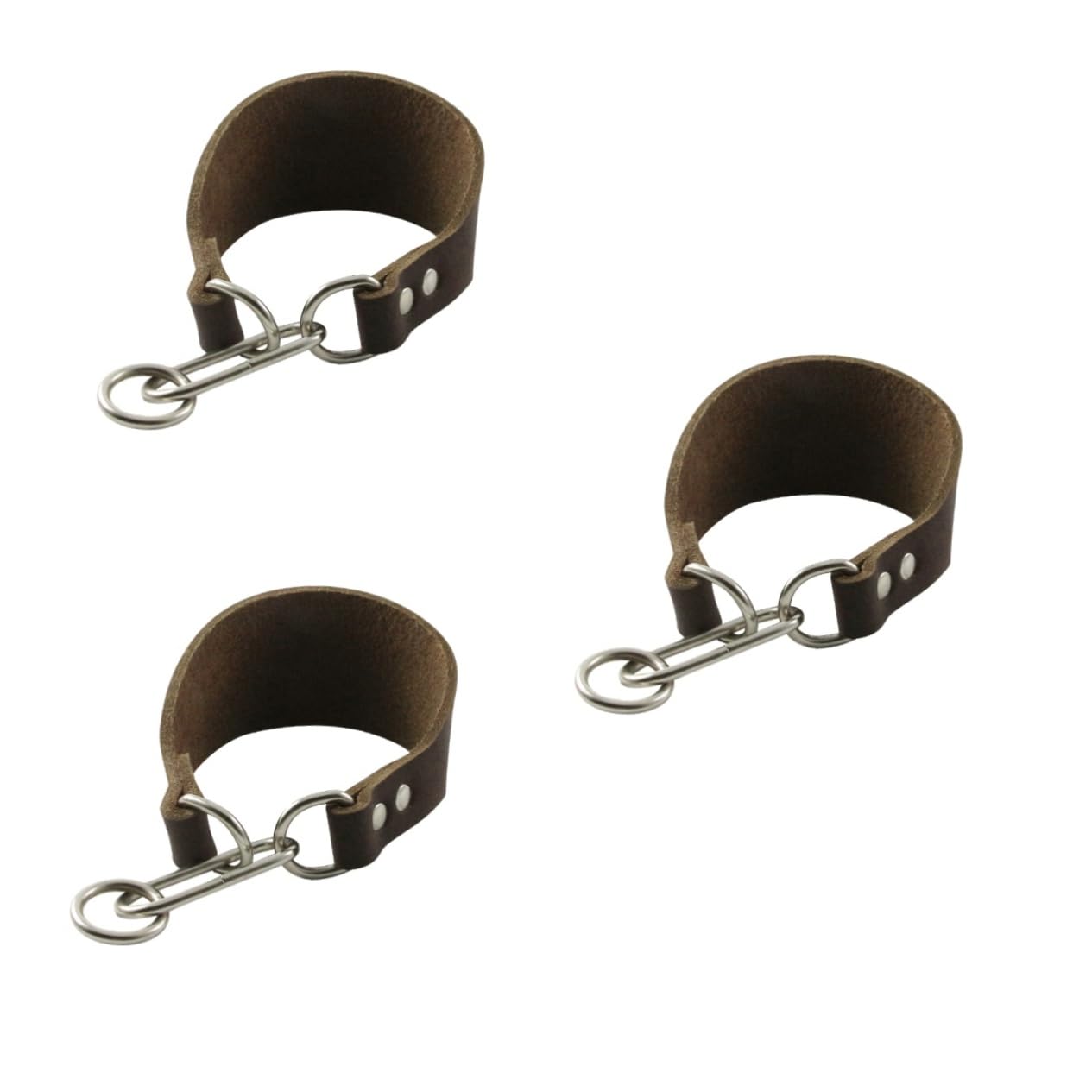 INOOMP 3pezzi Collare Di Bovino Per Cani Con Collo Sottile Resistente e Alla Moda Accessorio Decorativo Per Colore Caffè Design Allargato Per Vestibilità Comoda