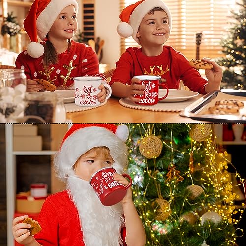 Set de 9 tazas esmaltadas navideñas de 12 oz miniatura 5