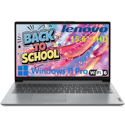 Image of Lenovo 15.6 inch Laptop Computers for Business and Home, Intel Processor, 4GB DDR4 RAM, 256GB PCIe SSD, WiFi 6, Bluetooth 5.2, Student Study FHD Display, Type-C, HDMI, Webcam, Cloud Grey, Windows 11 Pro