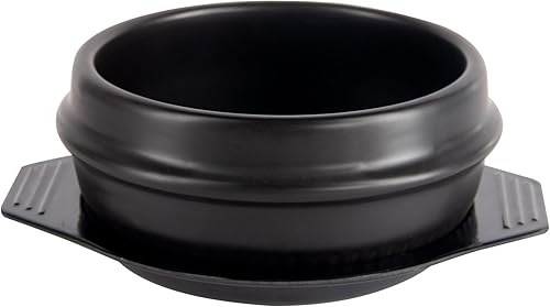 Cuenco de piedra coreana con bandeja, cuenco de piedra Bibimbap de primera calidad, estufa de gas disponible, olla caliente de cerámica para pastel