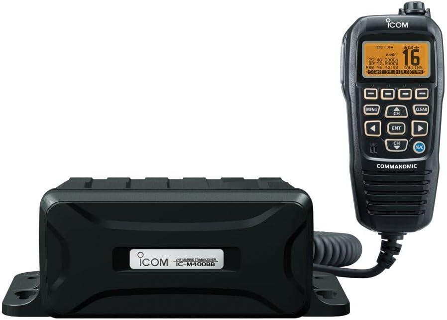 IC-M400BB VHF Marine Transceiver - Fixed Mount with Black Command Mic