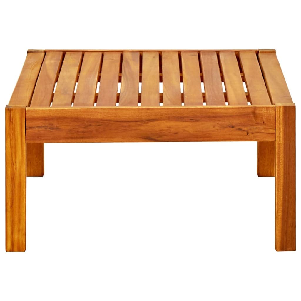 Olejowany drewniany stół z litego drewna akacjowego, stół ogrodowy 85 x 57 x 29 cm, na taras, do ogrodu lub basenu, łatwa w pielęgnacji powierzchnia, stabilny stolik kawowy na przekąski i