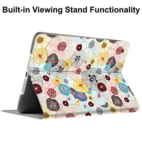 Image of DuraSafe Cases For iPad 10.5 Inch Air 3rd Gen [ PRO 10.5 Air 3 ] 2017 /2019 A1701 A2152 A2123 MUUL2HN /A MUUK2HN /A MUUJ2HN /A MQDX2HN /A MQDT2HN /A Slim Printed Leather Flip Folio Book Cover - Yarn Flowers