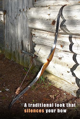 Standing Wolf Ultimate Bow String Silencer 4 Piece Combo Pack | Traditional Style Archery String Silencers For Recurve Bow | Arrow Rest For Archery | Recurve Bow Strike Plate #TOP4