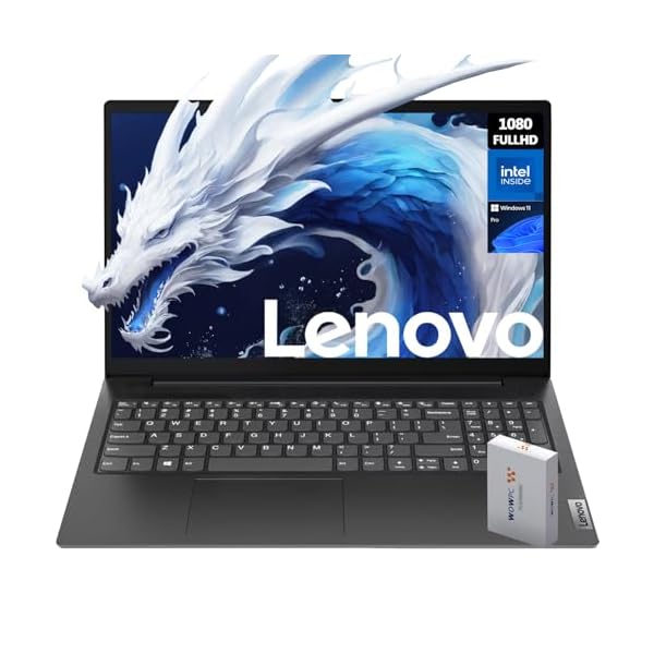 Lenovo Newest V15 Essential Laptop | 16GB RAM | 1TB SSD | 15.6″ FHD (1920 x 1080) Display | Intel Quad-core Processor | Ethernet RJ-45 | Windows 11 Pro | WOWPC 500GB External HDD