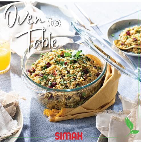 Simax Casserole Dish With Lid, Glass Casserole Dish, Holds 96 Oz (3 Quarts), Oven To Table Serving Dish, Microwave, Dishwasher, And Oven Safe Cookware #TOP3