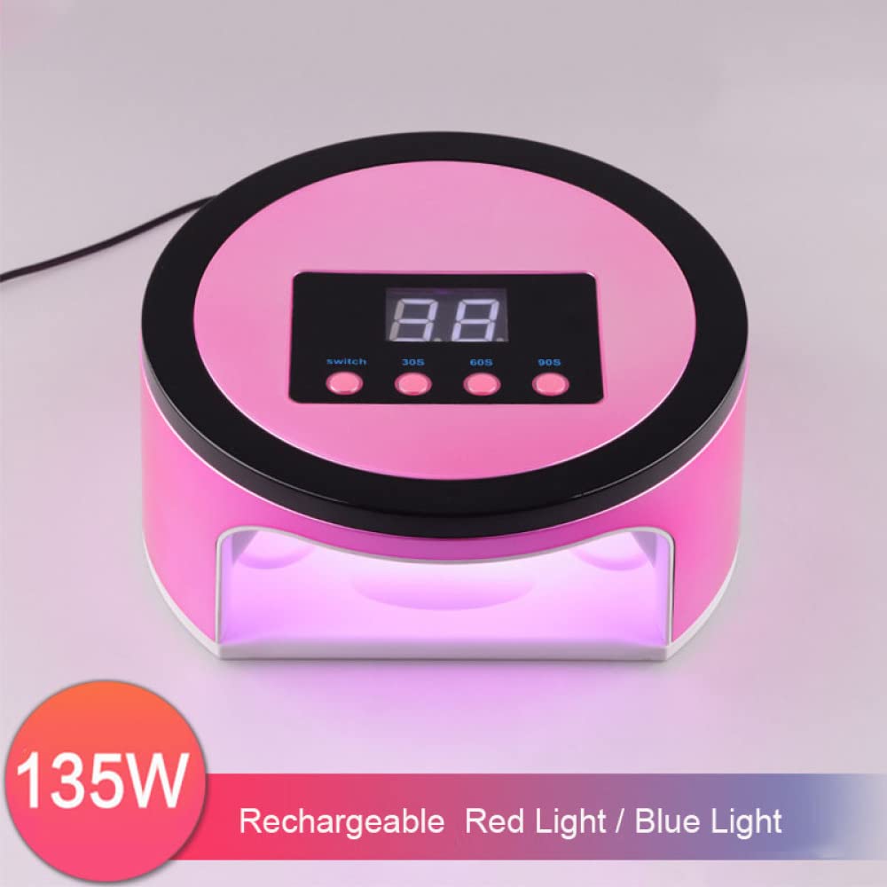 AAPIE Lampada per Unghie a LED Lampada UV per Unghie Ricaricabile da 135 W Lampada per Smalto Gel per Unghie Professionale per Unghie e Unghie dei Piedi Uso Domestico in Salone
