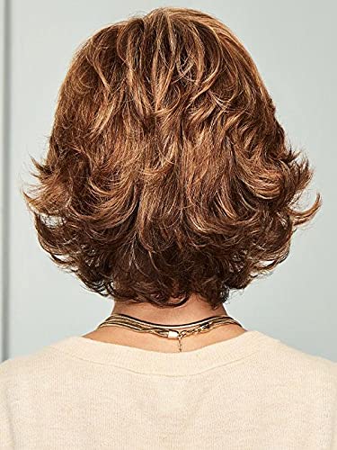Fortune Wig Color G17+ Vanilla Mist - Gabor Wigs 4.25" Short Collar Length Cut Loose Wavy Layers Synthetic Fiber Capless Average Cap Curly Bundle MaxWigs Hairloss Booklet
