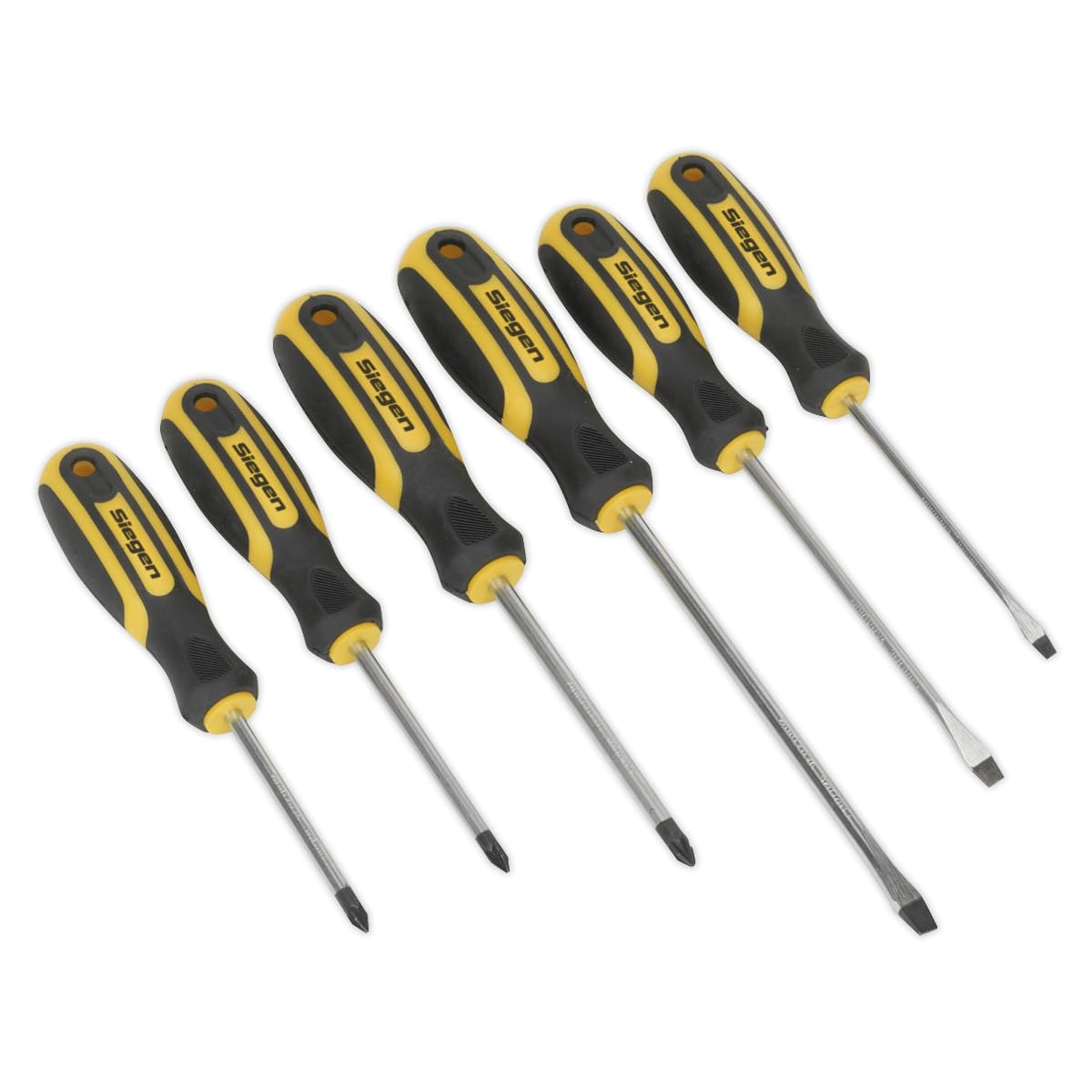 Sealey Siegen S0615 6Pc Soft Grip Screwdriver Set 5024209815703