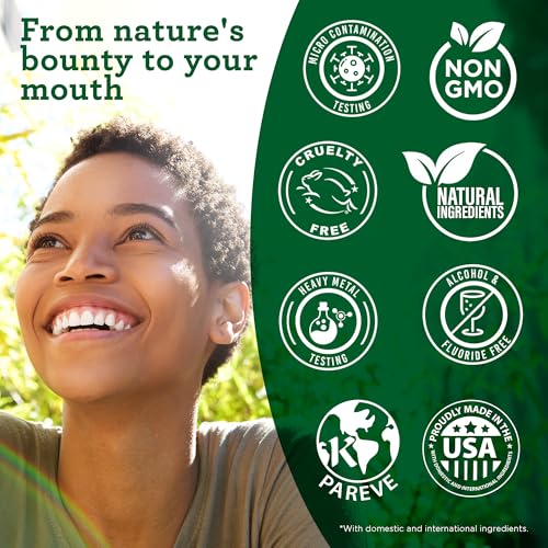 Image of GuruNanda Starter Coconut Oil Pulling Mouthwash with Peppermint Oil, 237 ml | With toothbrush, tongue scraper|Peroxide, Fluoride, Alcohol free mouthwash|Fresh breath, healthy gum|For oil pulling beginner