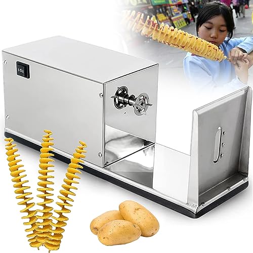 Cortadora eléctrica de papas en espiral de acero inoxidable