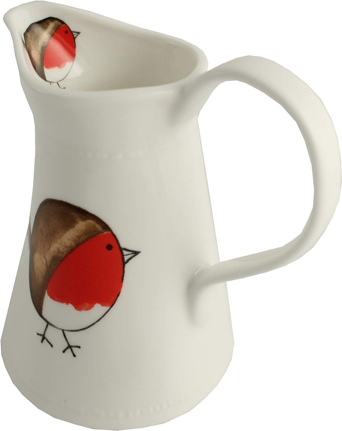 Xmas Robin English Fine Bone China 1/2 pint jug