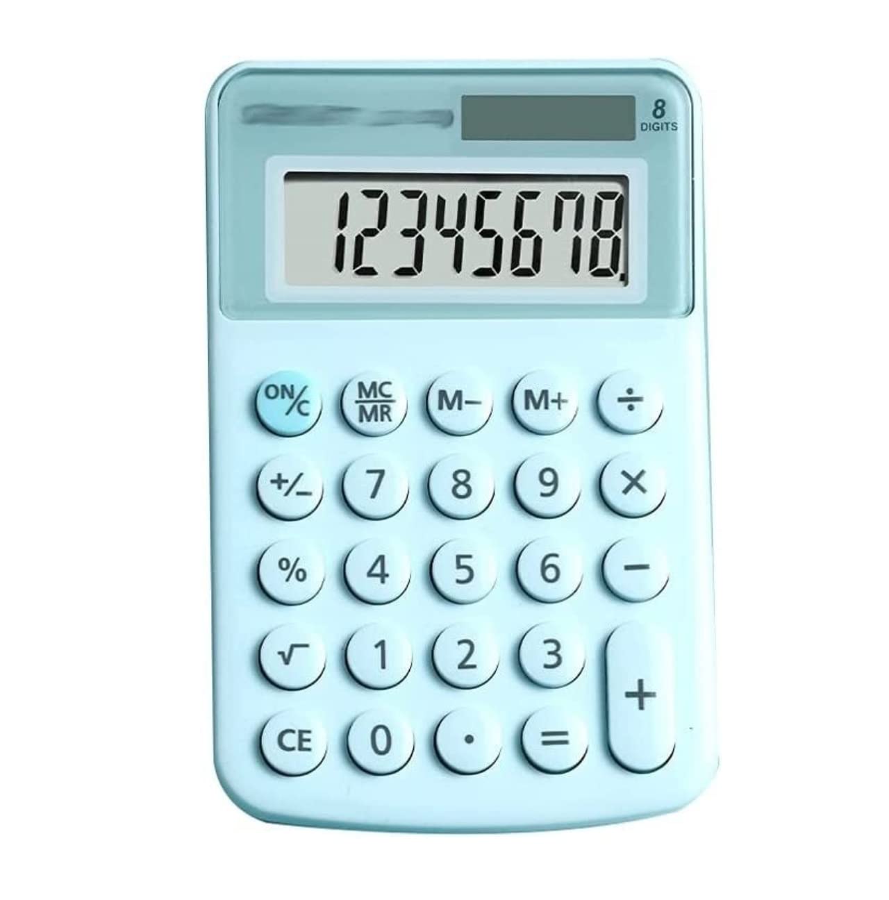 Kalkulatory Kalkulator, Wielofunkcyjny Kalkulator 8-cyfrowy Uroczy Kalkulator Biurowy Z Wyświetlaczem LCD Podwójna Moc Przybory Szkolne(Blue)