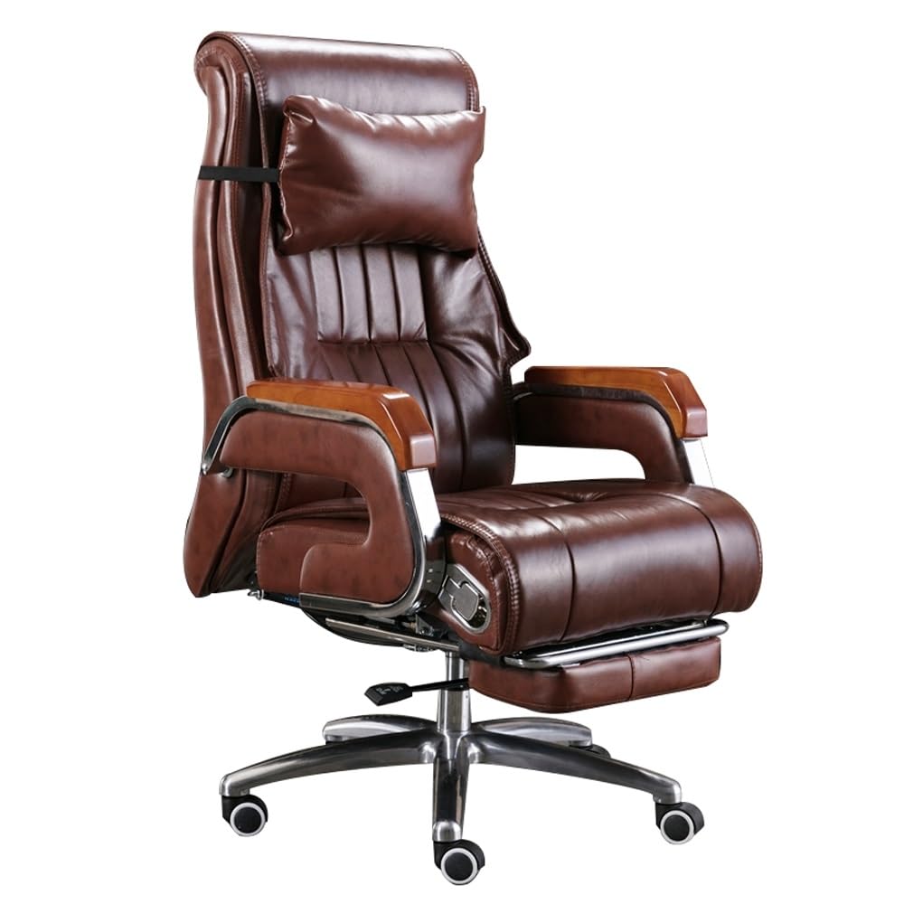 Comfy Desk Chair Executive Office Chair for Home Office Chair with Footrest Lumbar Support Recliner Computer Desk Chair