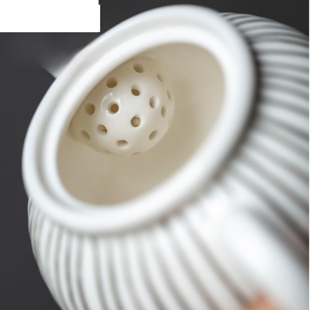 Czajniczek chiński czajniczek 125 ml biały glazurowany pionowy wzór czajniczek stary garnek czajnik do parzenia herbaty z zaparzaczem chińska herbata pojemnik do zaparzania herbaty
