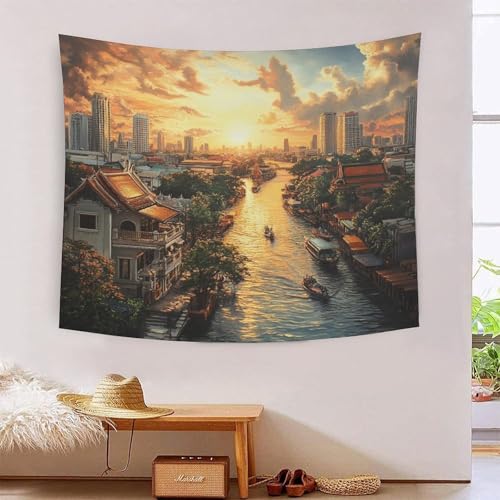 Décoration d'intérieur Venise 3D pour masquer un mur blanc de chambre