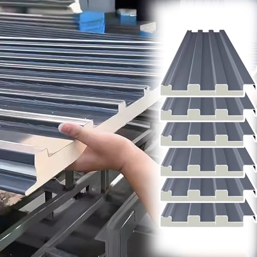 Paneles de aluminio para cubiertas tejados chapas acanaladas aisladas gris 2.1 metros 2