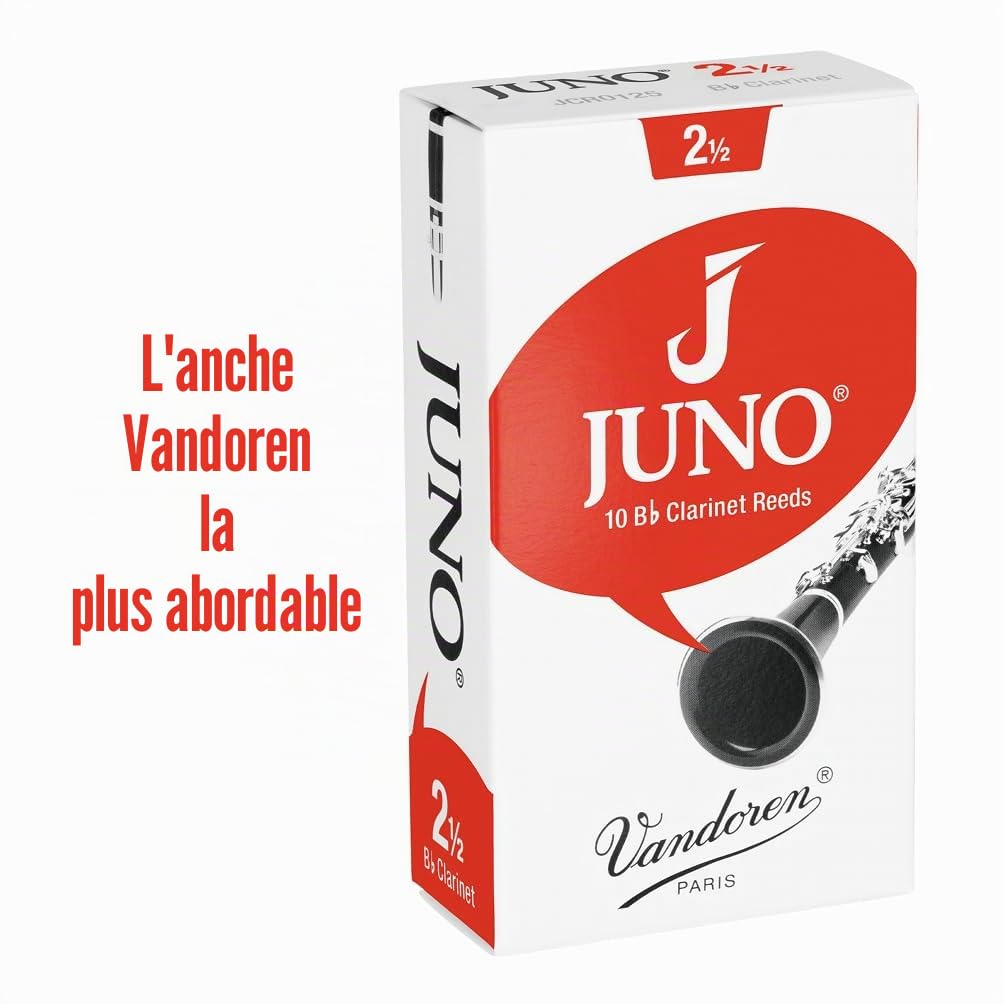 Vandoren Juno JCR0125 Student Boîte de 10 anches de clarinette en si bémol