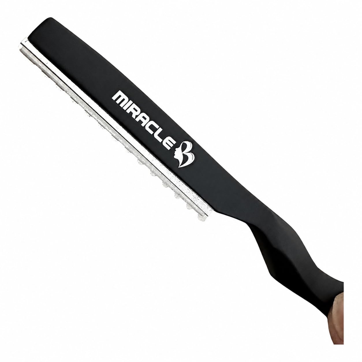 MIRACLE Hair Thinning Razor 7 Inch, Professional Texturizing Tool for Feathering, Soft Layers & Seamless Blending, Stainless Steel Blade, Non-Slip Handle, 2 Refills