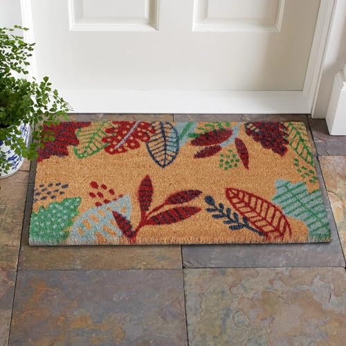 Image of HOKIPO Large 45x75cm Printed Coir Doormats for Entrance Main Door Mat, Multicolor (NEW-IN-479)