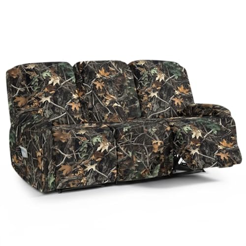Jrysaedy Camo Couch Cover for 3-Seat Sofa with Pockets