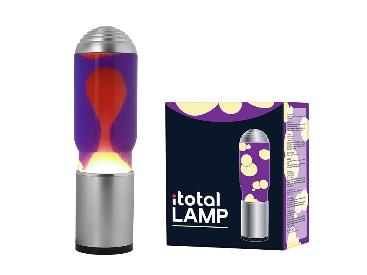 I-TOTAL - Lampe à Lave Magma & Glitter (liquide violet/cire jaune)