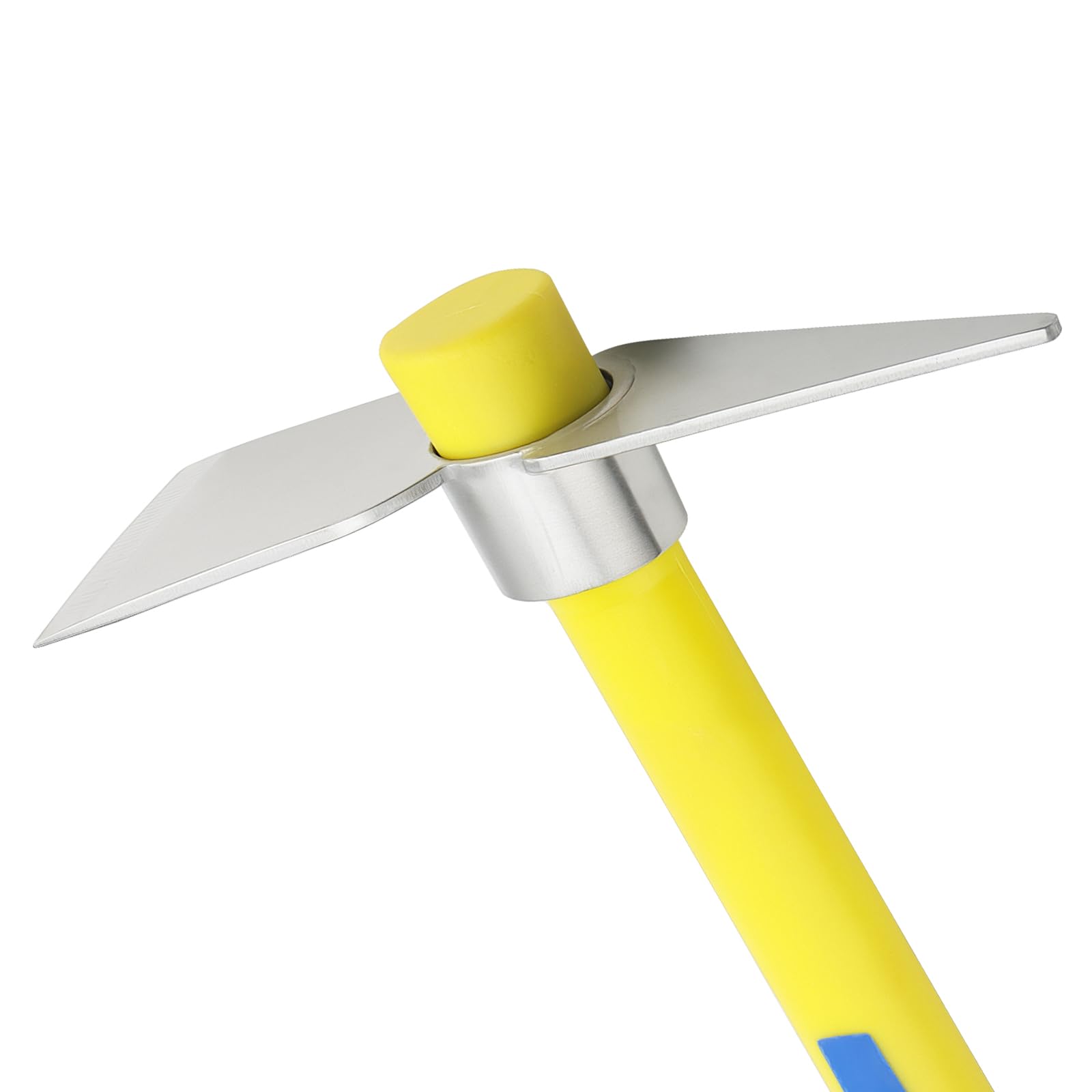SINJEUN 2 Azadas de Jardín con Pico y 3 Dientes, Mango de Fibra de Vidrio Antideslizante, 40 cm, Herramienta Multifuncional para Jardinería, Camping y Agricultura