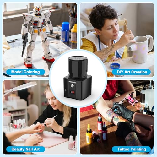 Image of Model Vortex Paint Shaker Mixer: 1-Min Auto-Stop | Auto Mixer for Model Paints, Nail Polish, Lab, Eyelash Glue | Fits 5-100ml Bottles
