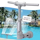 Patented Swimming Pool Fountains - Fit Inground & Above Ground Pool, Water Fun Waterfall Pool Jet Aerator Cooler, Extend Adjustable Pipe Pool Sprinkler Dual Spray Swimming-Pool Garden Decor