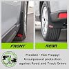 RokBlokz Rally Mud Flaps Compatible with 2019-2024 Subaru Forester (NOT Wilderness) - Multiple Colors Available - Custom Cut and Fit Mud Guards - Includes Mounting Hardware (BLK with BLK Logo, XL)