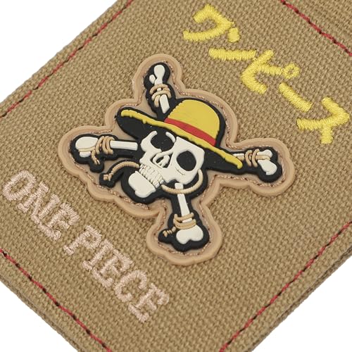 One Piece Live Action Straw Hat Pirates Kanji Logo Brown 4" ID Card Wallet2