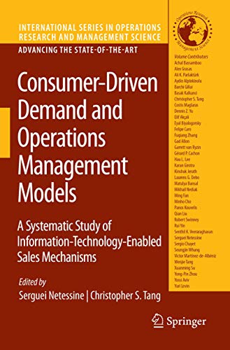 Consumer-Driven Demand and Operations Management Models (International Series in Operations Research & Management Science, 131)