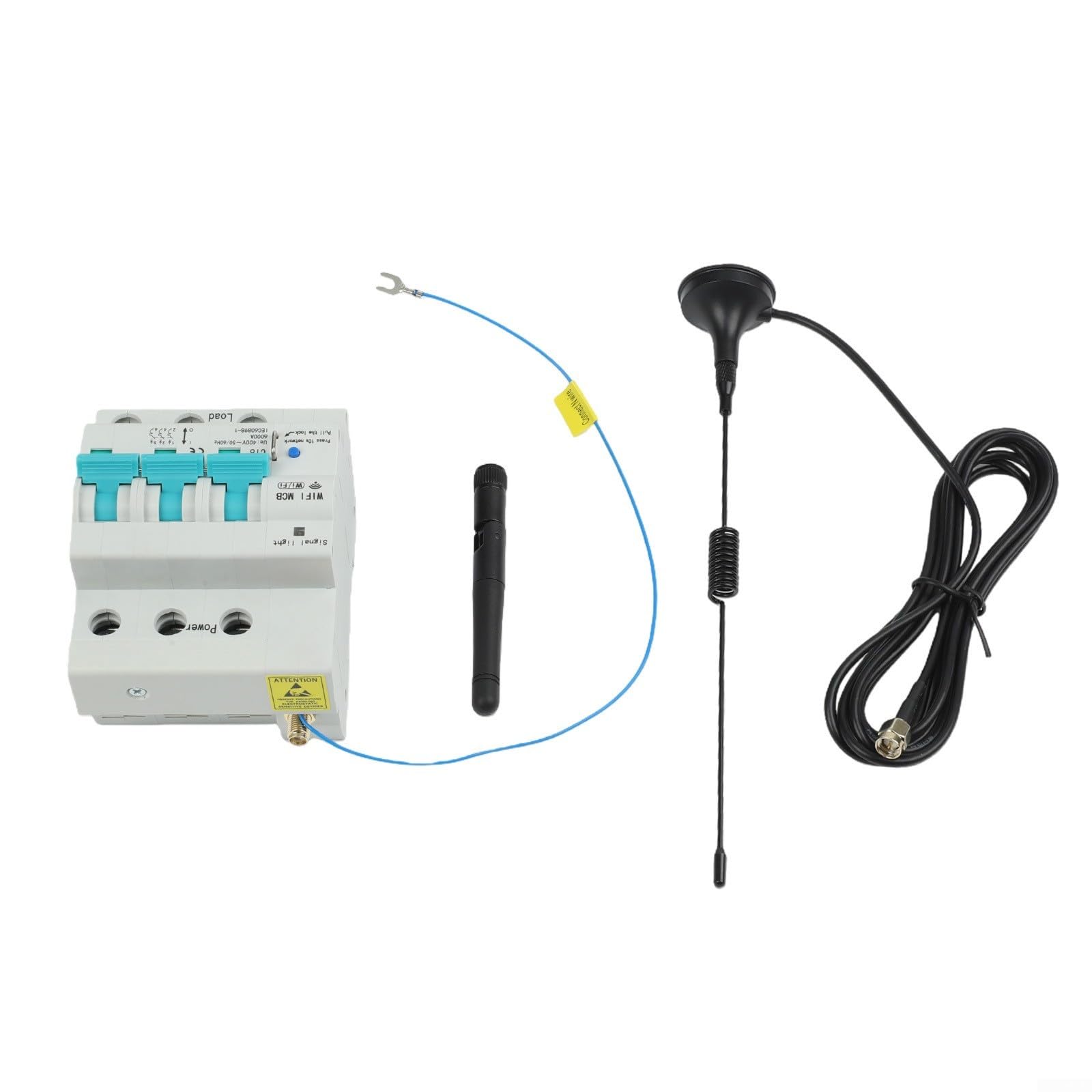 For per tuya Smart Interruttore 3P 16A con telecomando Wi-Fi e timer, protezione da sovraccarico e cortocircuito, monitoraggio in tempo reale per corrente tensione potenza, riaccensione automatica