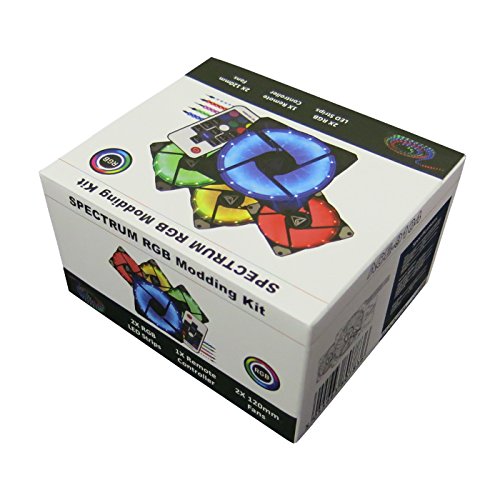 AvP RGB Modding Kit - 2 x 120mm Fans, 2 x LED Strips & Remote Control