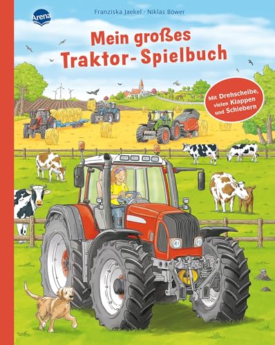Mein großes Traktor-Spielbuch. Mit Drehscheibe, vielen Klappen und Schiebern: Pappbilderbuch mit Drehscheibe, vielen Klappen und Schiebern ab 2 Jahren (Mein großes Spielbuch)