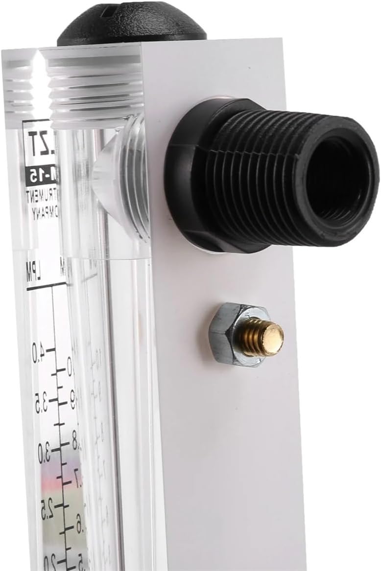 ABPQ-3X Black Adjustable Knob 0.1-1 GPM Panel Type Water Flow Meter LZM-15