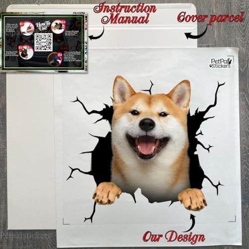 Image of Cute Dog Stickers for Car Window Decals Waterproof Funny Sticker (Shiba Inu Stickers)