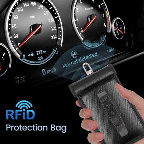 Bolsas Faraday EMUKOEP impermeables e ignífugas con 2 tamaños para dispositivos varios 2