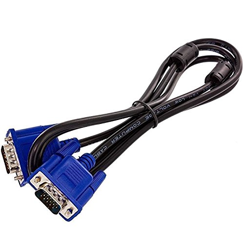 Image of PremiumAV 10024N VGA Cable Multicolor - 15-Pin Male to Male Analog Video Cable for PC, Monitor, Projector, Laptop - Durable and Reliable