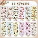 Dispowreath 12 Pcs Christmas Sloth Gift Cute Ballpoint Pens for Sloth Lovers 1.0 mm Black Ink Cartoon Retractable Pens Animal Lover Gift for Students Back to School Classroom Office Supplies
