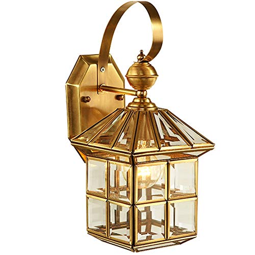 Preisvergleich Produktbild Vollkupfer Wandlampe Balkonlampe Kreative Persönlichkeit Gangflur Eingangslampe Innen-Außenwandlampe Beleuchtung Antioxidations und Korrosionsschutzmittelalterlicher aristokratischer Stil