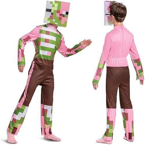 Minecraft Costume Zombie Pigman Outfit for Kids, Halloween Minecraft Costumes