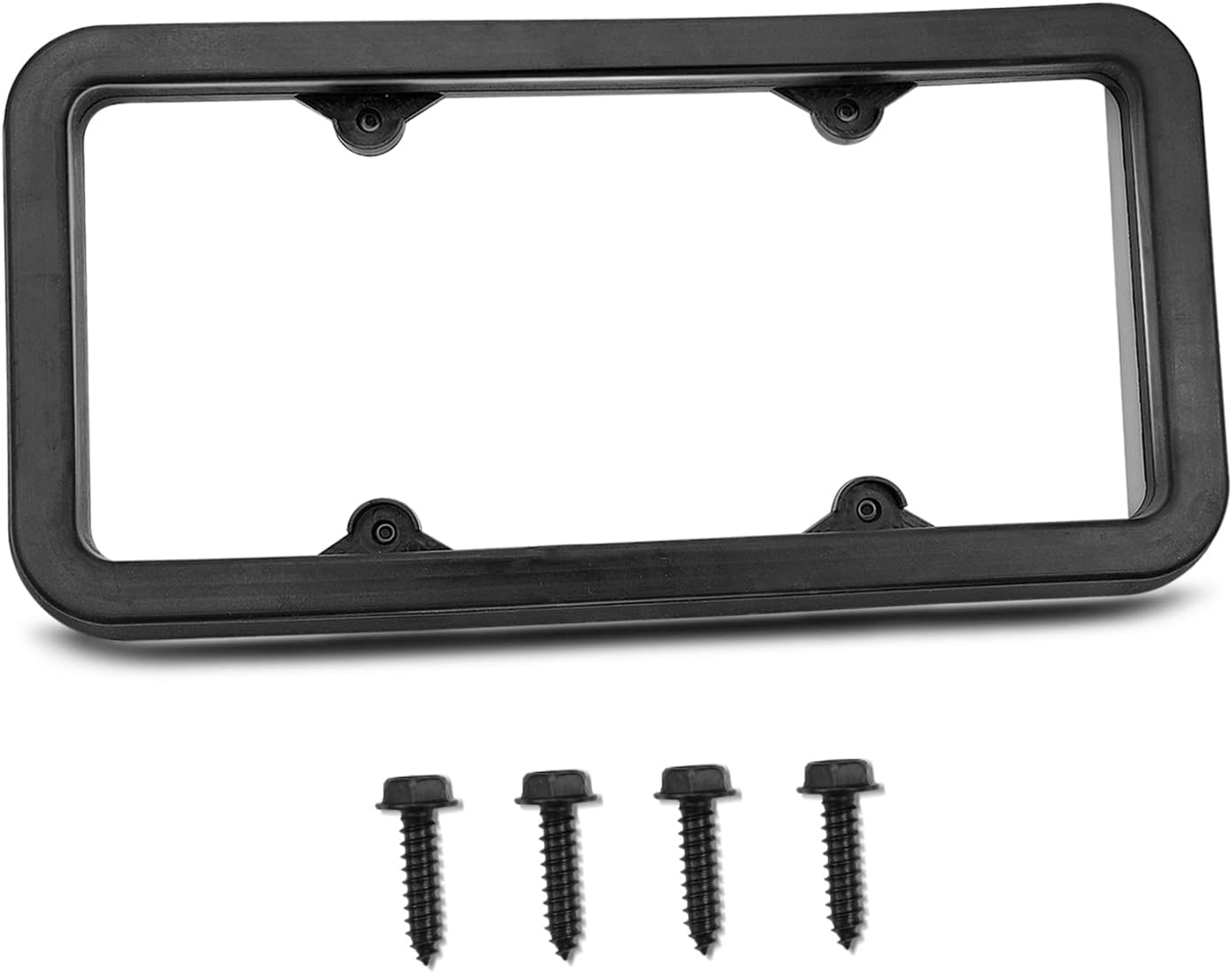 License Plate Bumper Frame Protects Guard Cover Universal fit for Cars Trucks SUVs Vans Plates Bumper Rubber Holder with Bolts : Automotive