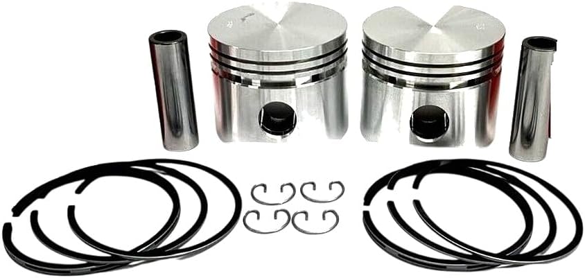 2 New Standard Pistons FITS Replacement for Kohler OEM K482, 18 HP CAST Iron Engine, 48-874-01-S High for Reliable Component, Precision, Stable Performance