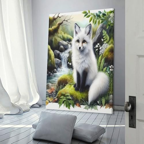 Toile renard décoration murale animaux mignons pour une atmosphère douce et joyeuse