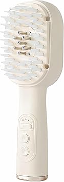ThreeH Electrical Hair Treatment Brush with Red Light - At-Home Salon Grade Scalp Massager for Deep Nourishment White