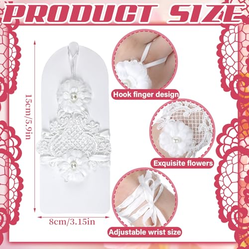 Newcotte 4 Pcs Pearl Necklace Sets for Little Girls Toddler Girls Jewelry Communion Glove for Christmas Tea Party Wedding3