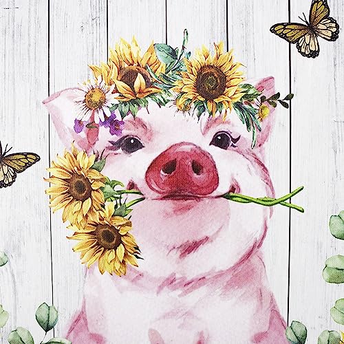 Hvest Pig Sunflower Wall Art thumb #5
