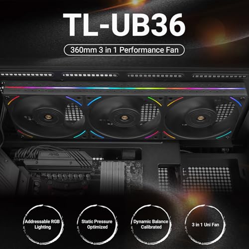 Thermalright TL-UB36 ventilateurs de processeur 120 mm noir PWM PC