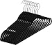 Clothes Hangers- Suit Dress Shirt Black Velvet Hangers Fashion Thin Non Slip Heavy Duty Clothes Velvet Hangers (Pack of 10)